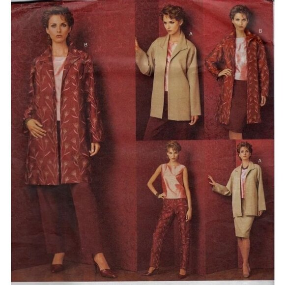 Vogue Sewing Pattern 2706 Jacket Top Skirt Pants Misses Size 20-24 - Picture 1 of 2